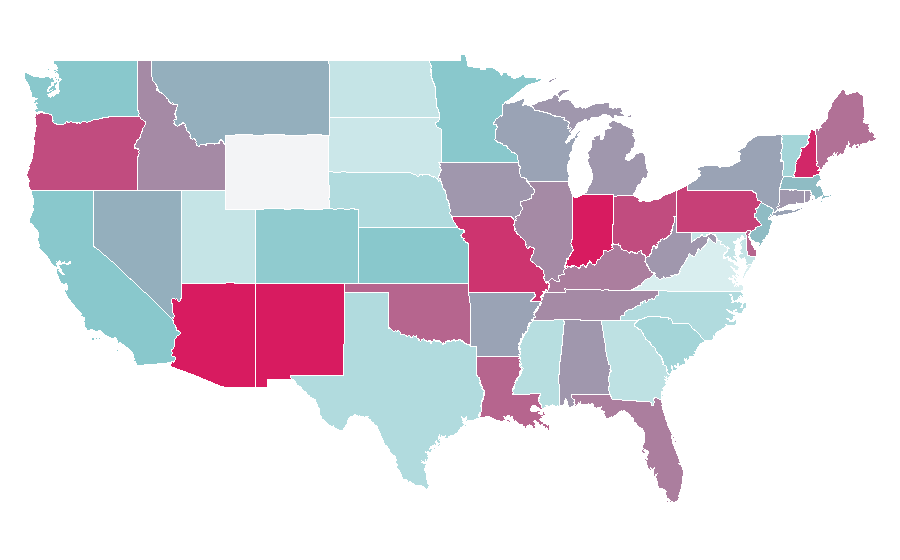 Affinity by region — Cher, United States