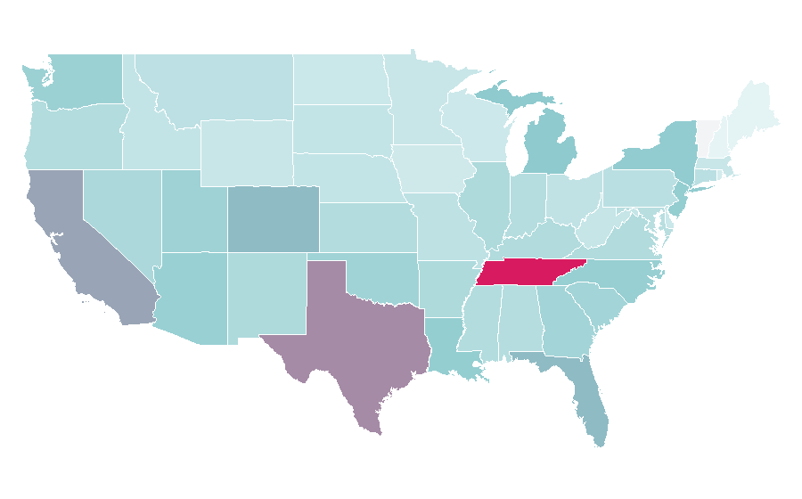 Affinity by region — Cherry, United States