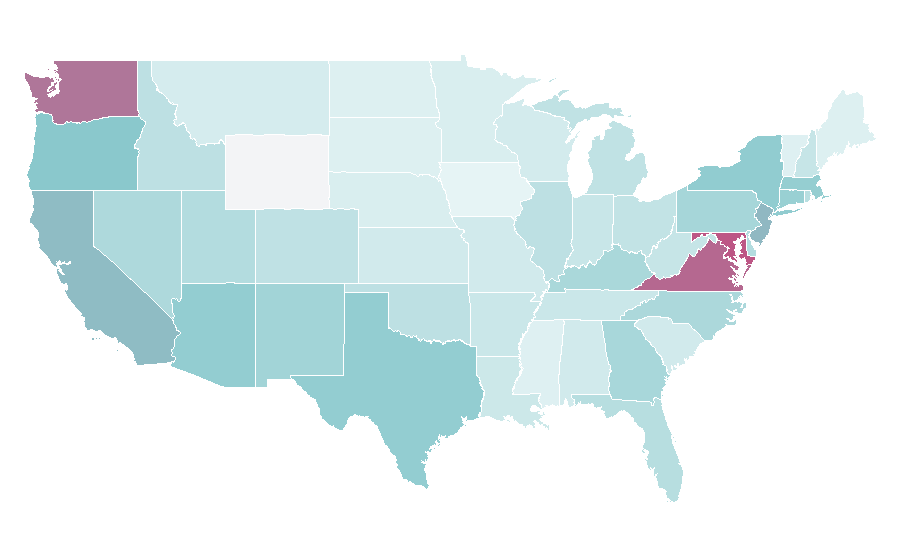 Affinity by region — Cherry blossom, United States