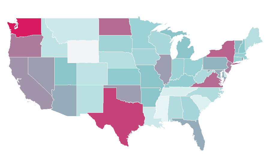 Affinity by region — Chess, United States