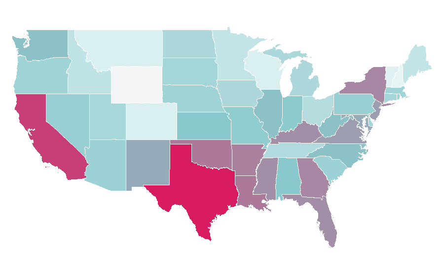 Affinity by region — Chest (furniture), United States