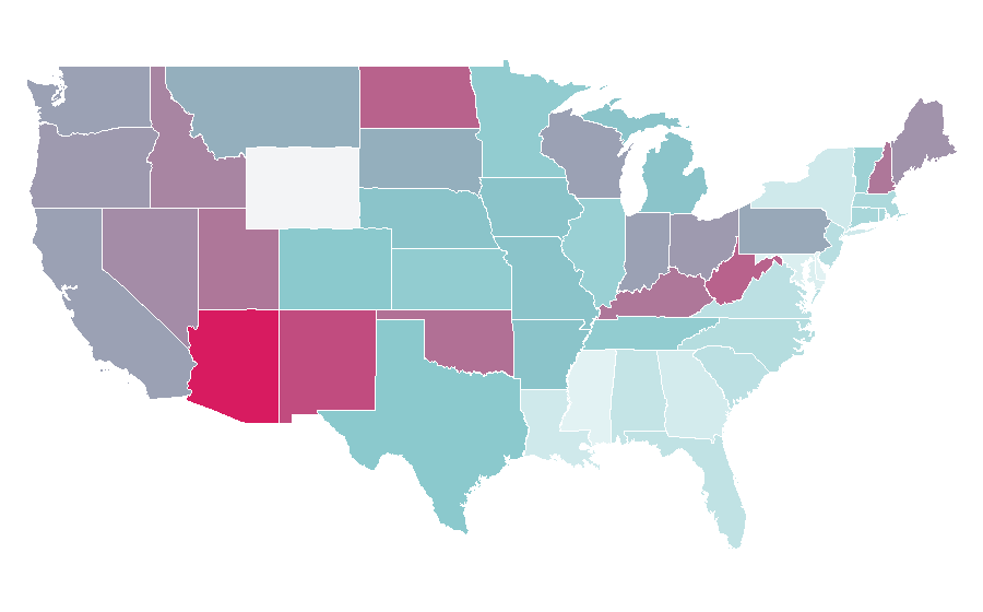 Affinity by region — Chester Bennington, United States