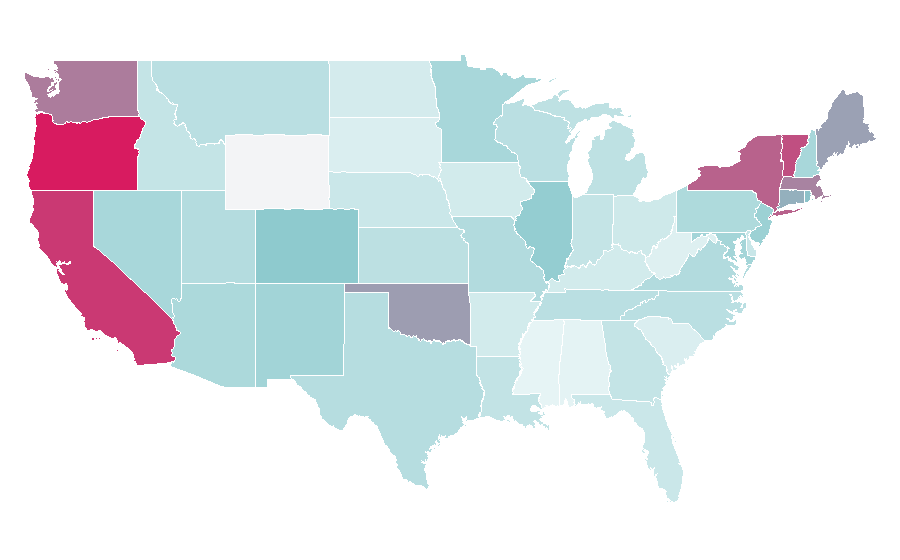Affinity by region — Chet Baker, United States