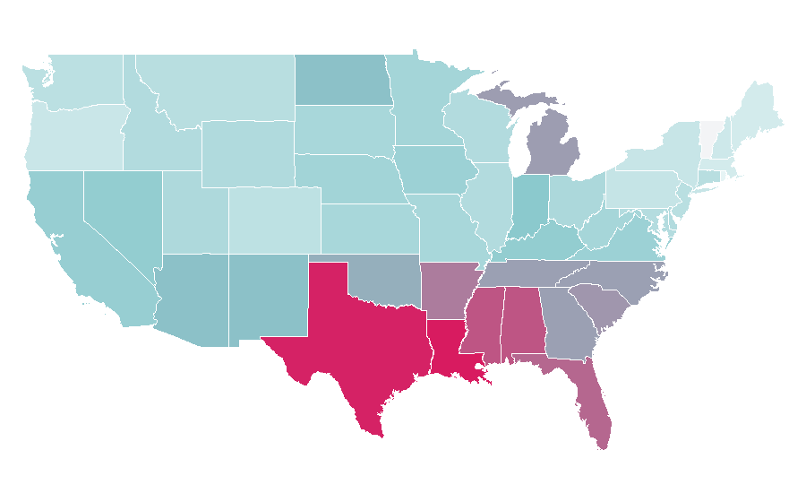 Affinity by region — Chevrolet, United States