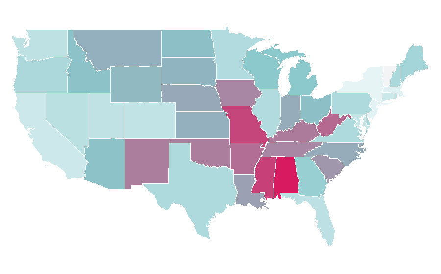 Affinity by region — Chevrolet Chevelle, United States