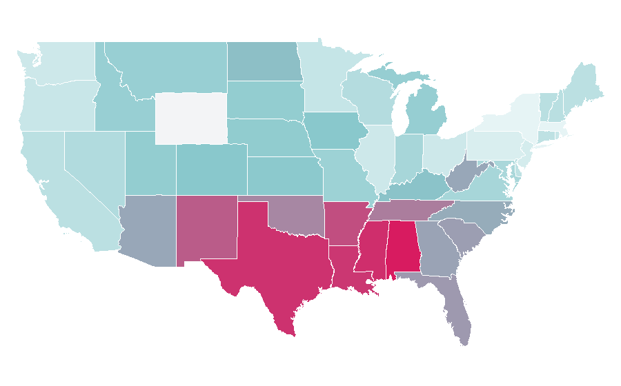 Affinity by region — Chevrolet Colorado, United States