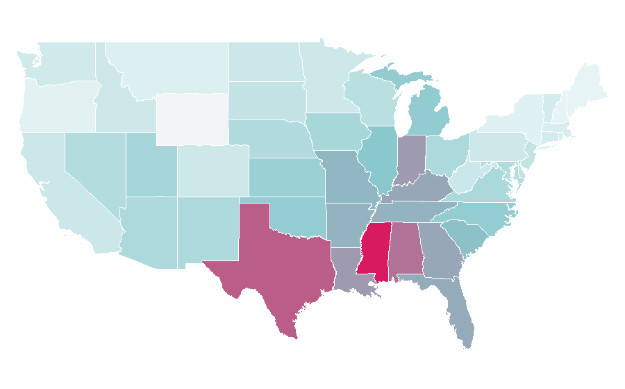 Affinity by region — Chevrolet Cruze, United States