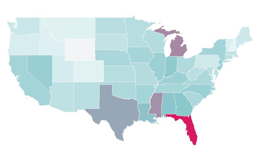 Affinity by region — Chevrolet Equinox, United States