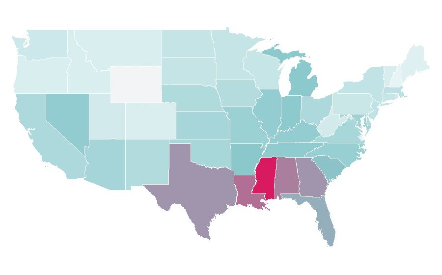 Affinity by region — Chevrolet Malibu, United States