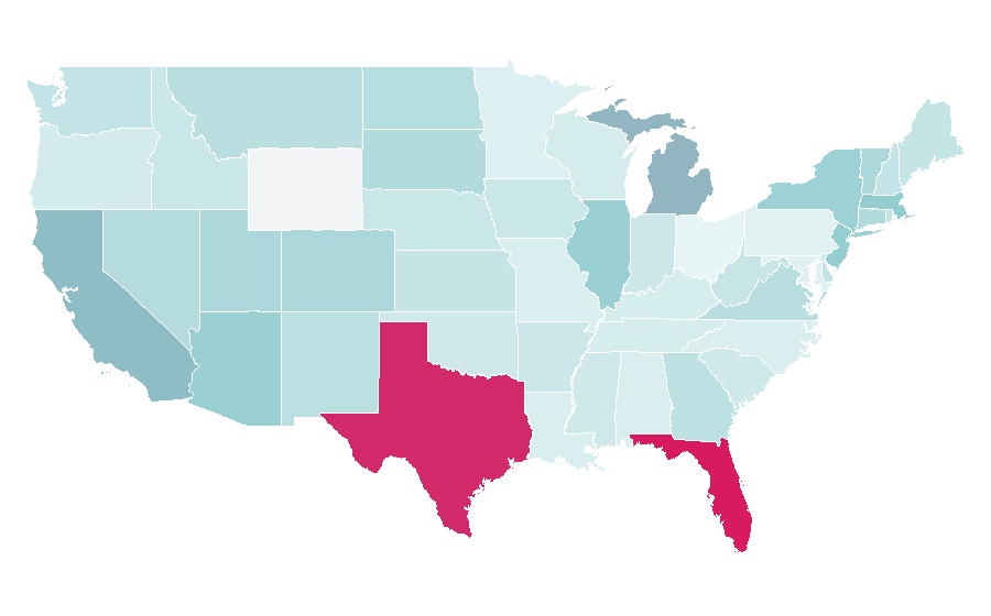 Affinity by region — Chevrolet Onix, United States