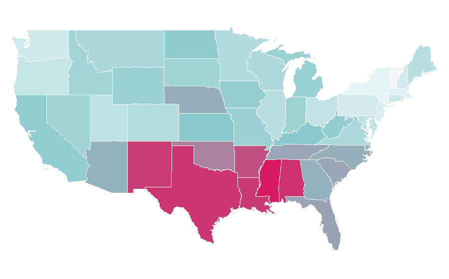Affinity by region — Chevrolet Silverado, United States