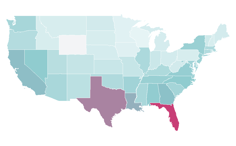 Affinity by region — Chevrolet Spark, United States