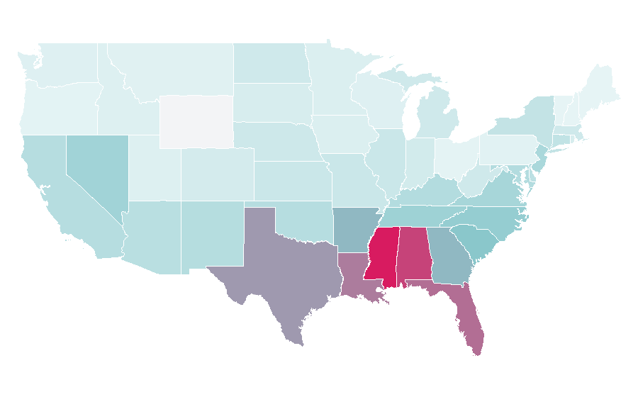 Affinity by region — Chevrolet Tahoe, United States
