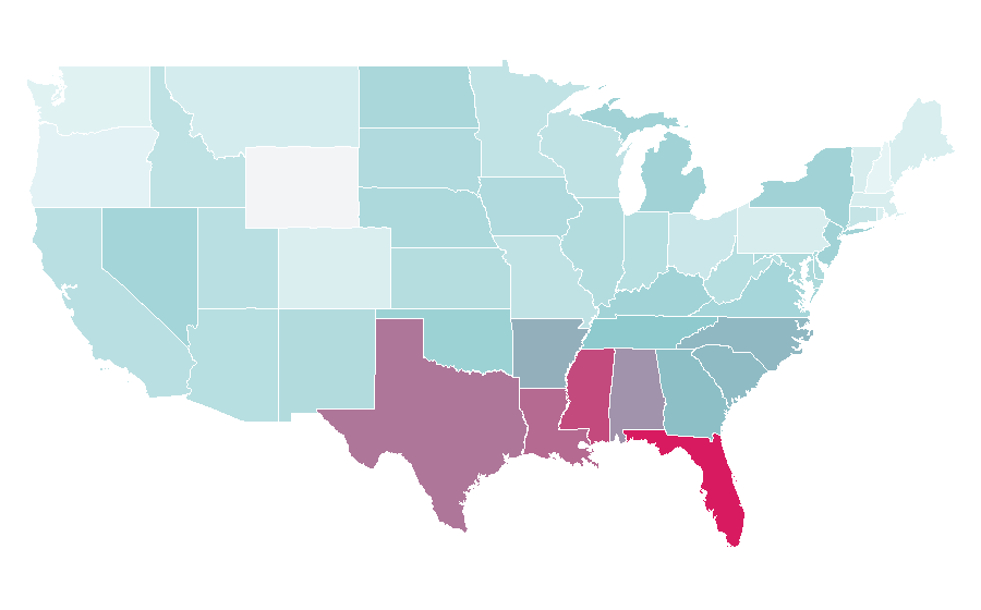 Affinity by region — Chevrolet Traverse, United States