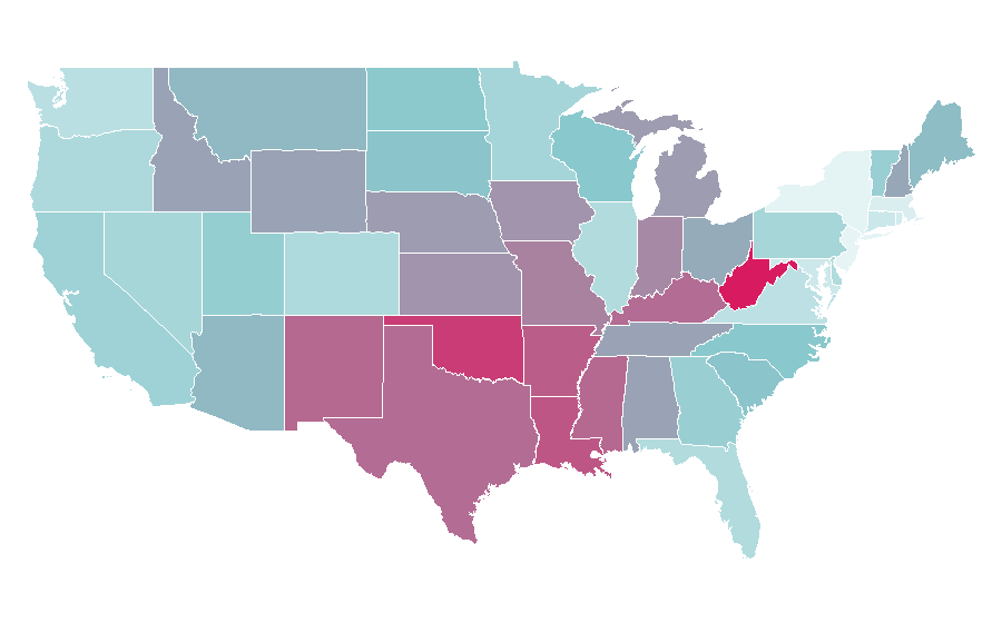 Affinity by region — Chevy Trucks, United States