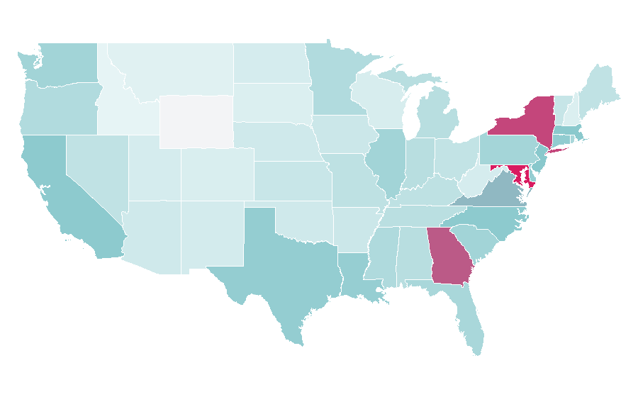 Affinity by region — Chewing gum, United States