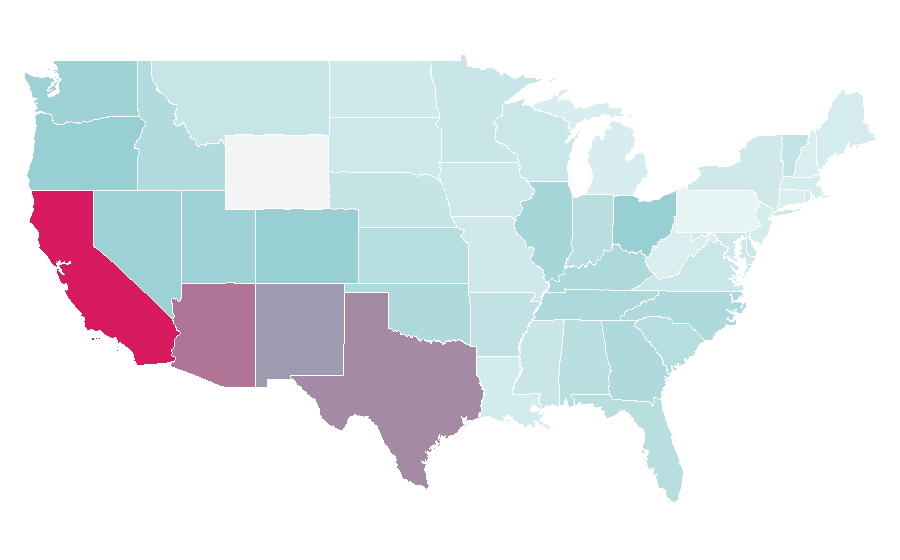 Affinity by region — Chiapas, United States