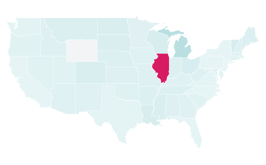Affinity by region — Chicago blues, United States
