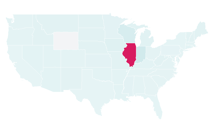 Affinité par région — Chicago metropolitan area, États-Unis