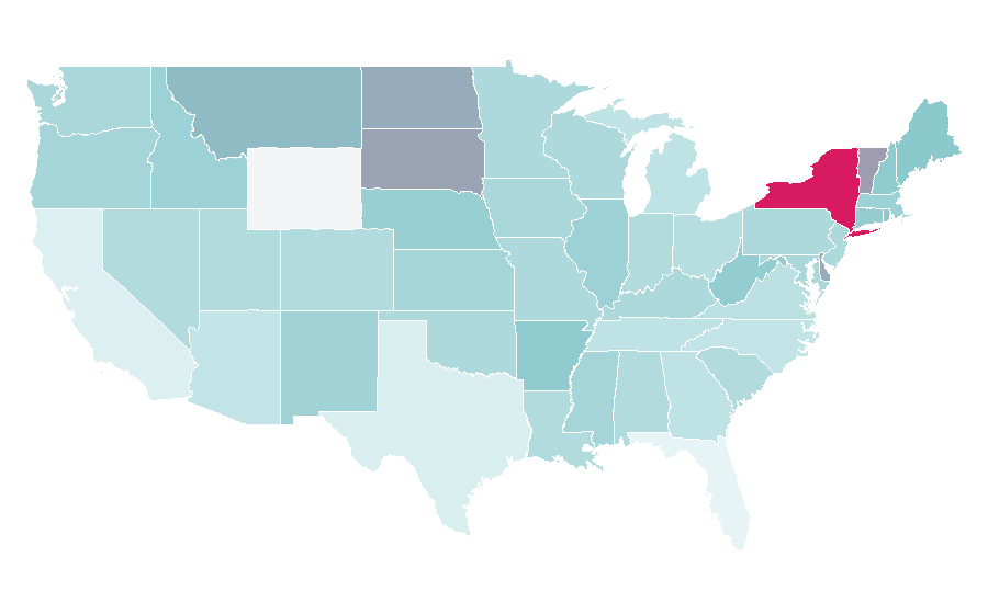 Affinity by region — Chick lit, United States