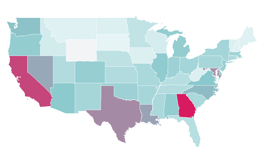 Affinity by region — childish gambino, United States