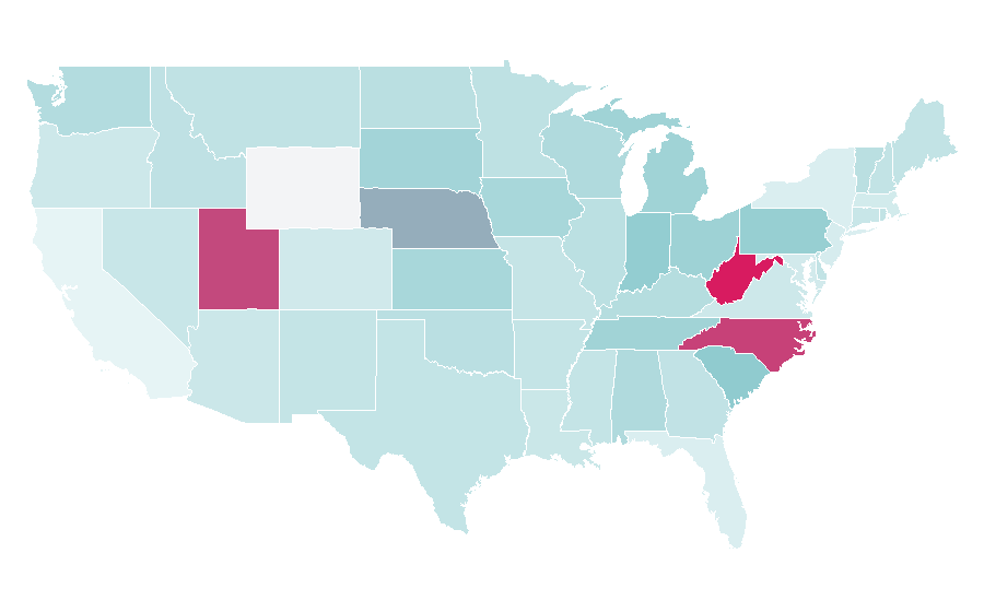 Affinity by region — Children's music, United States
