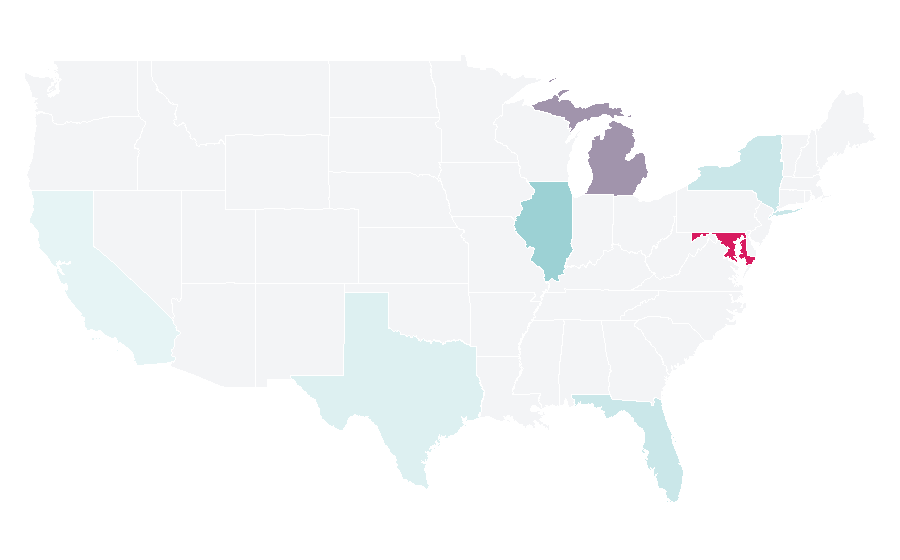 Affinity by region — Children's rights, United States