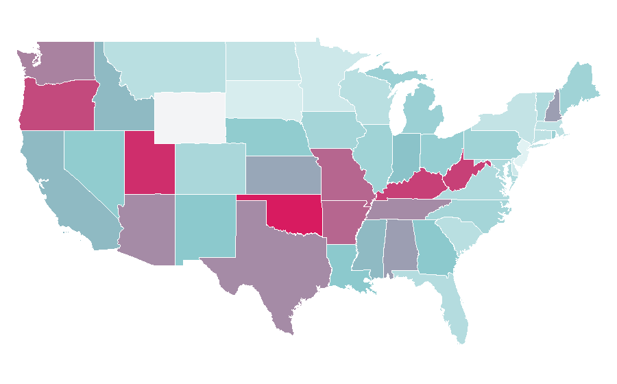 Affinity by region — Chilling Adventures of Sabrina, United States