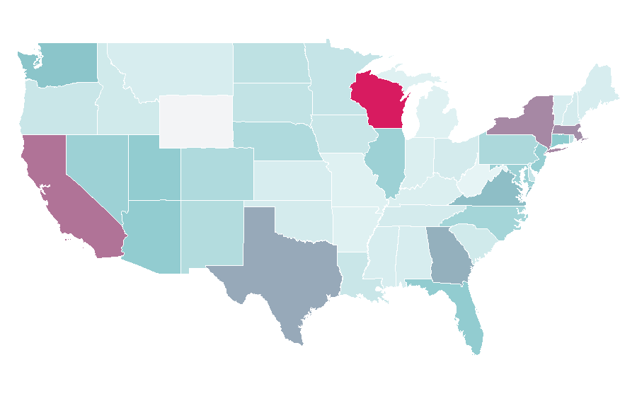Affinity by region — Chin-up, United States