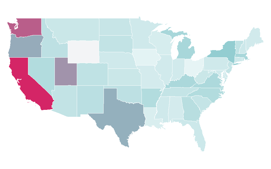 Affinity by region — Chinese art, United States