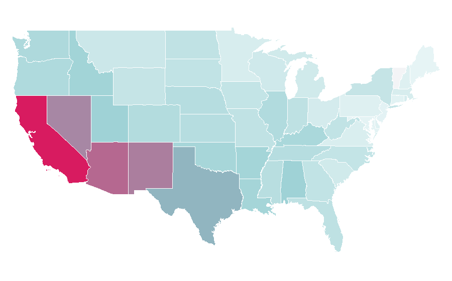 Affinity by region — Chinese calendar, United States