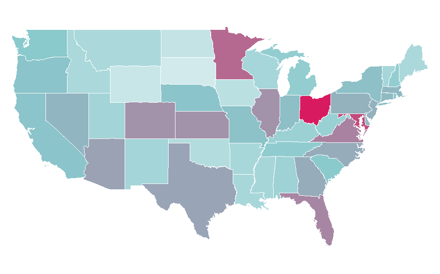 Affinity by region — Chipotle, United States