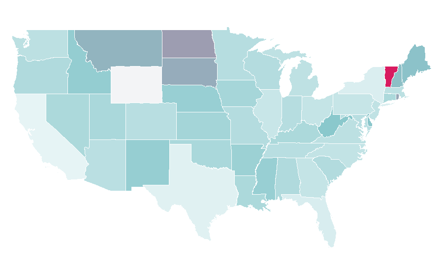 Affinity by region — Chivalric romance, United States