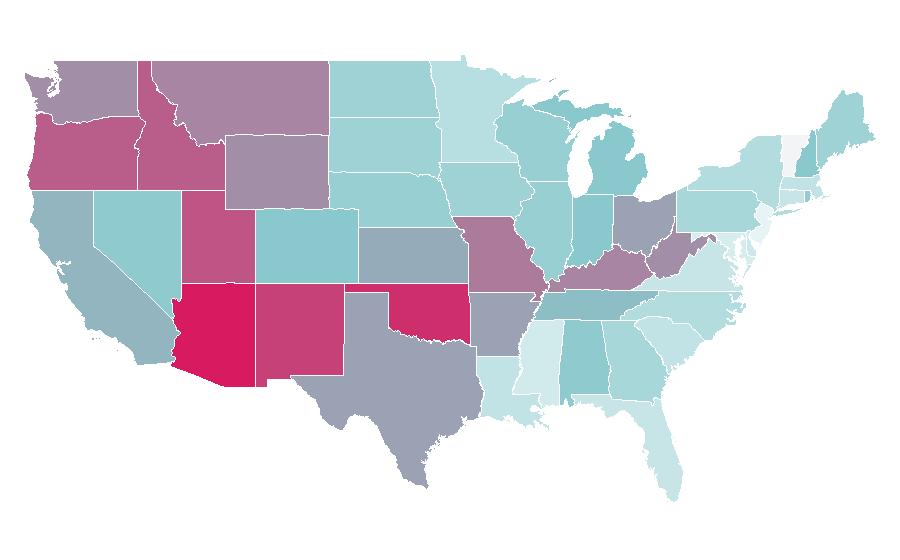 Affinity by region — Chloë Grace Moretz, United States