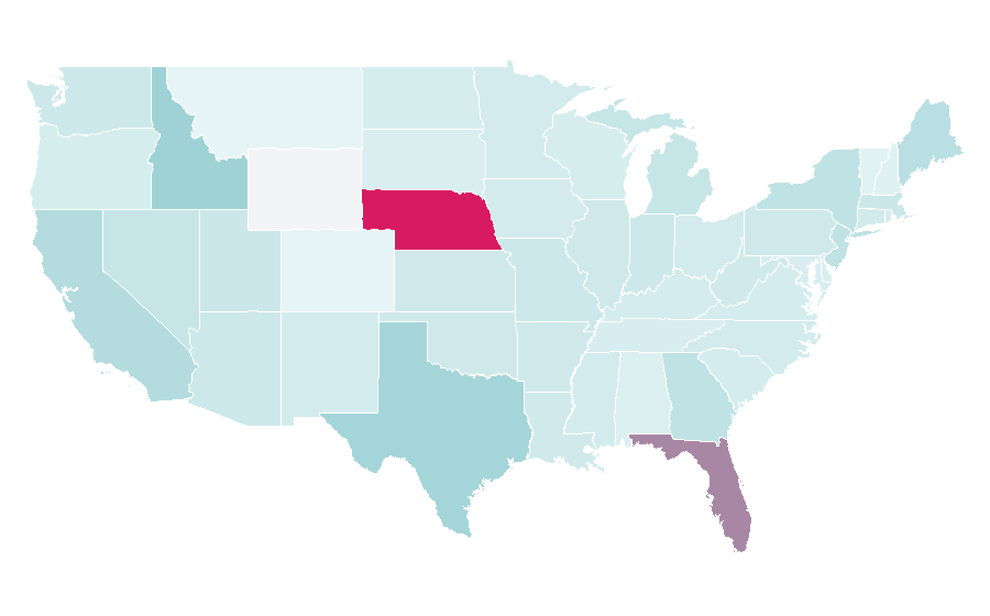 Affinity by region — Chocolate bar, United States