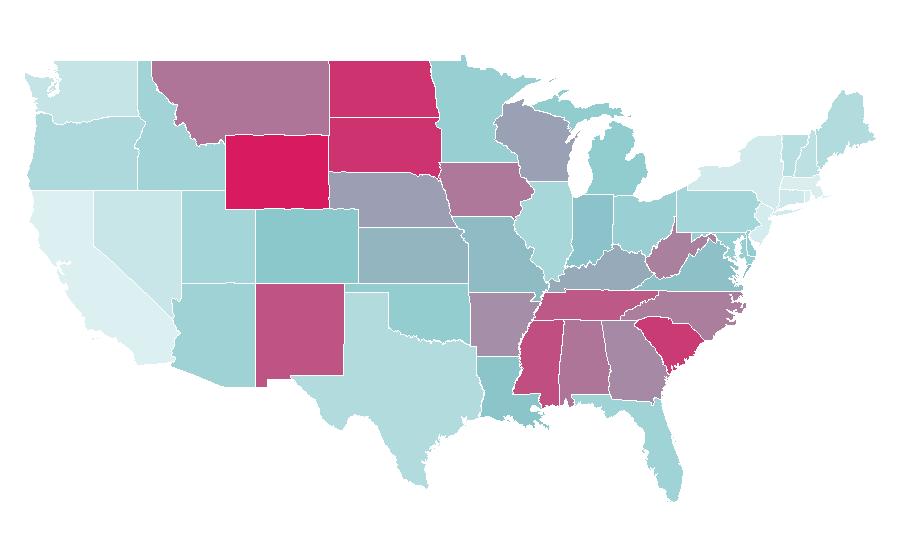 Affinity by region — Choice Hotels, United States