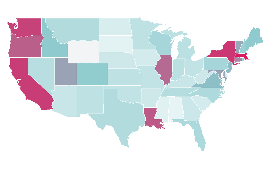 Affinity by region — Chopin (vodka), United States