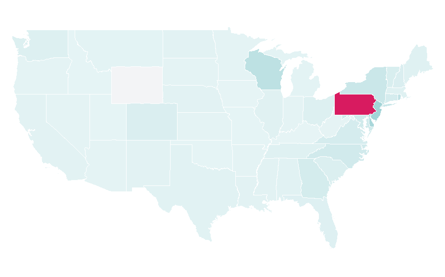 Affinity by region — Chopped (TV series), United States
