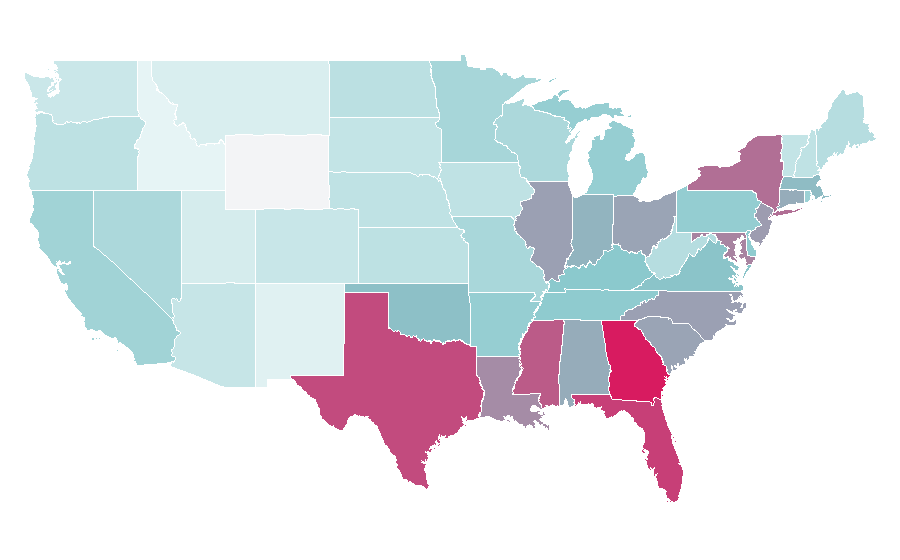 Affinity by region — Chris Bosh, United States