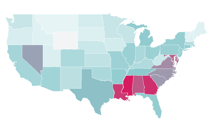 Affinity by region — Chris Brown, United States