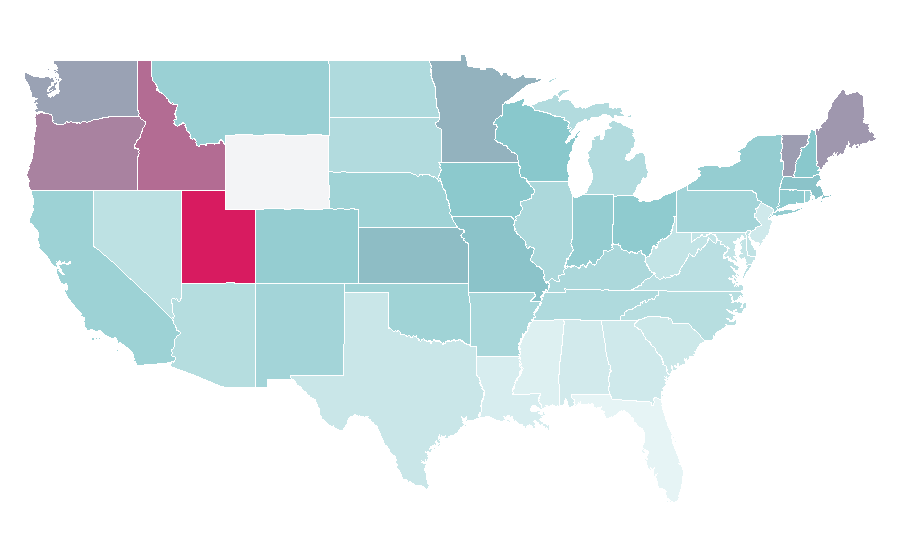 Affinity by region — Chris Colfer, United States