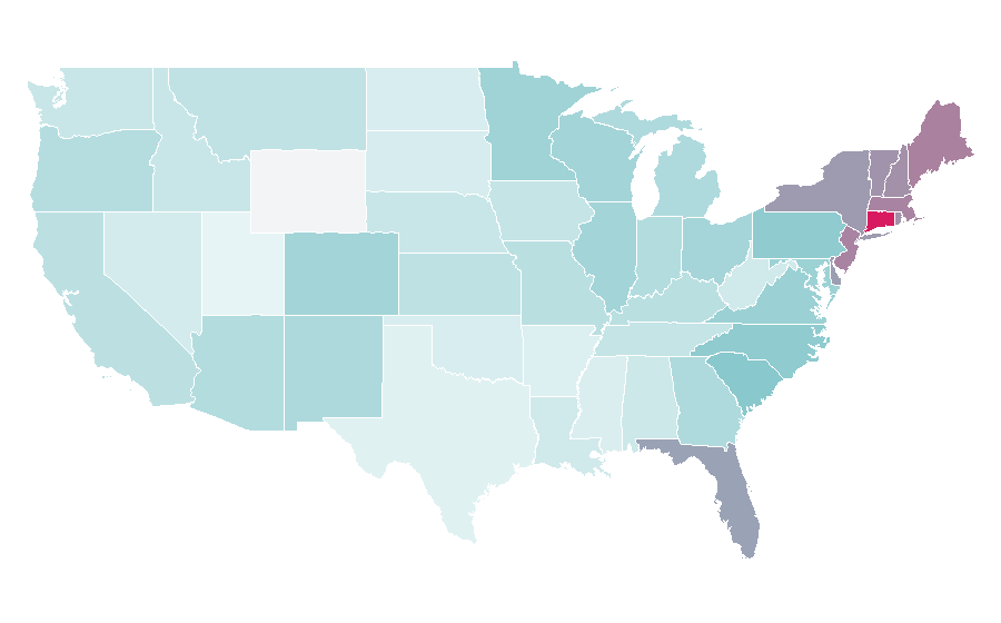 Affinity by region — Chris Evert, United States