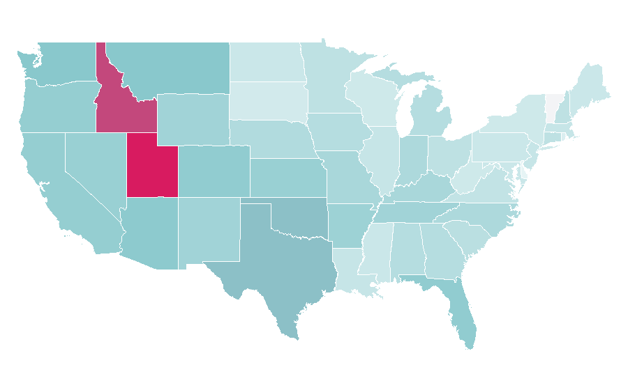 Affinity by region — Chris Hemsworth, United States
