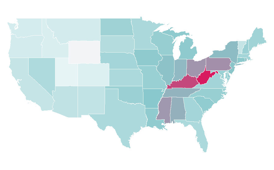 Affinity by region — Chris Jericho, United States
