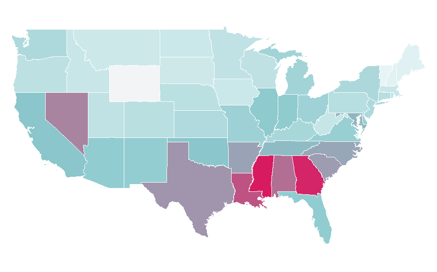 Affinity by region — Chris Tucker, United States