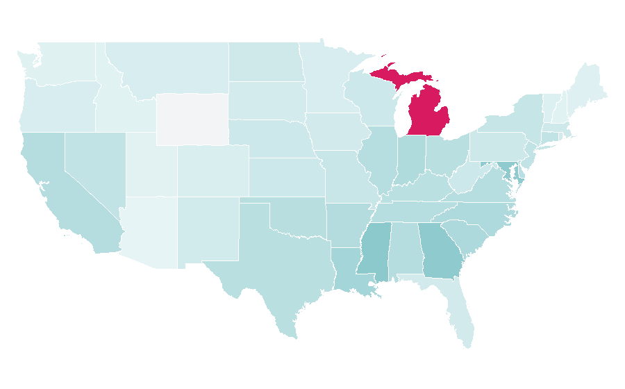 Affinity by region — Chris Webber, United States