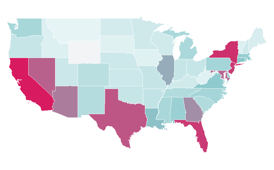 Affinity by region — Christian Dior, United States
