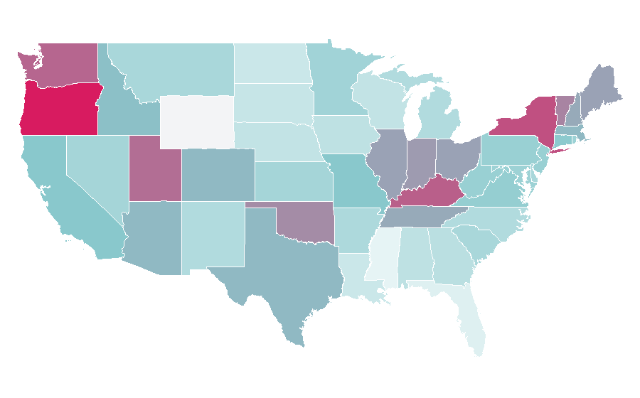 Affinity by region — Christian Lee Hutson, United States