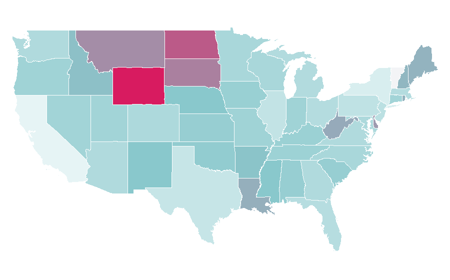 Affinity by region — Christian novel, United States