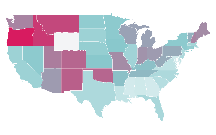 Affinity by region — Christian Slater, United States